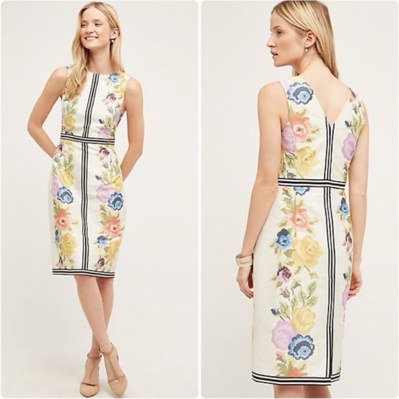 Payal Pratap Dresses & Skirts - Anthropologie Payal Pratap Garden Grid Sheath Dress Size:0